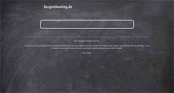Desktop Screenshot of bargainhunting.de